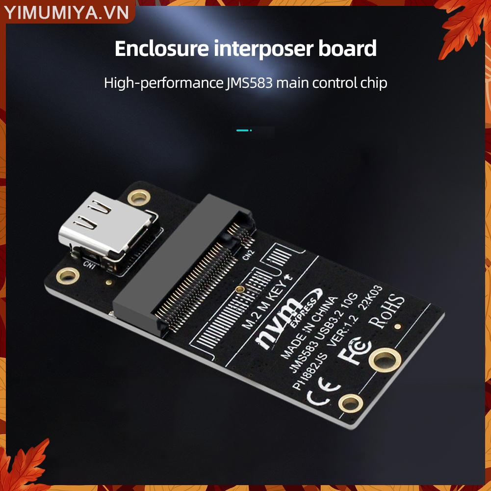☼Yimumiya ☼ Bảng Mạch Giao Diện usb3.2 Sang type-c Cho 2230 2242 2260 2280 ssd m.2