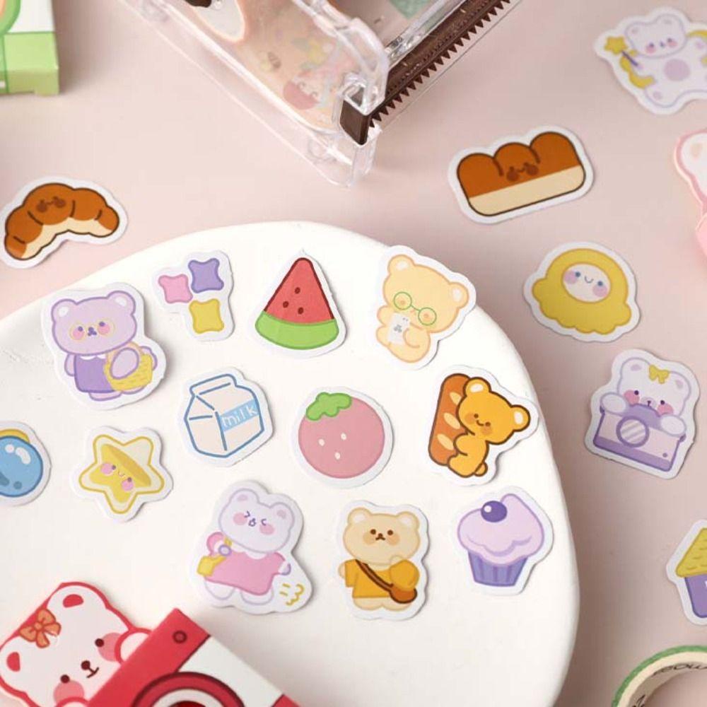 Adames Đề Can Dán Trang Trí Hình Gấu Hoạt Hình graffiti Chống Thấm Nước diy