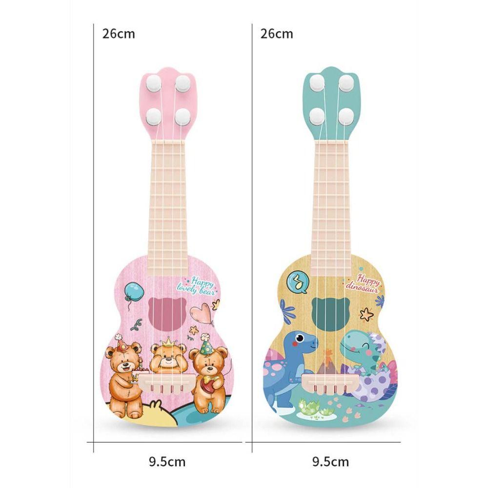 Stellaub Đồ Chơi Đàn ukulele 4 Dây Hình Động Vật Hoạt Hình Cho Bé