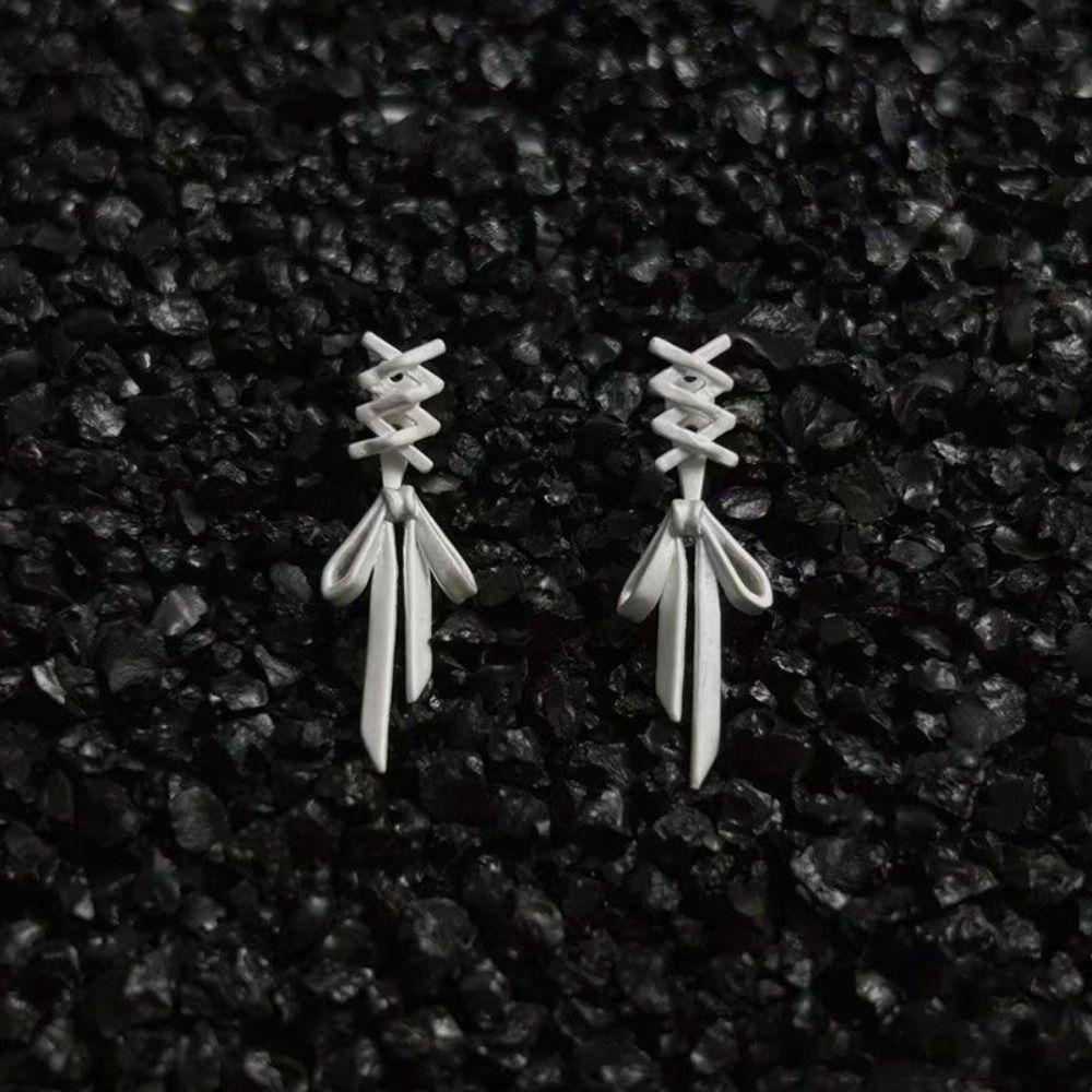 Khuyên Vành Tai y2k Thắt Nơ Phong Cách vintage Hàn Quốc Cho Nữ