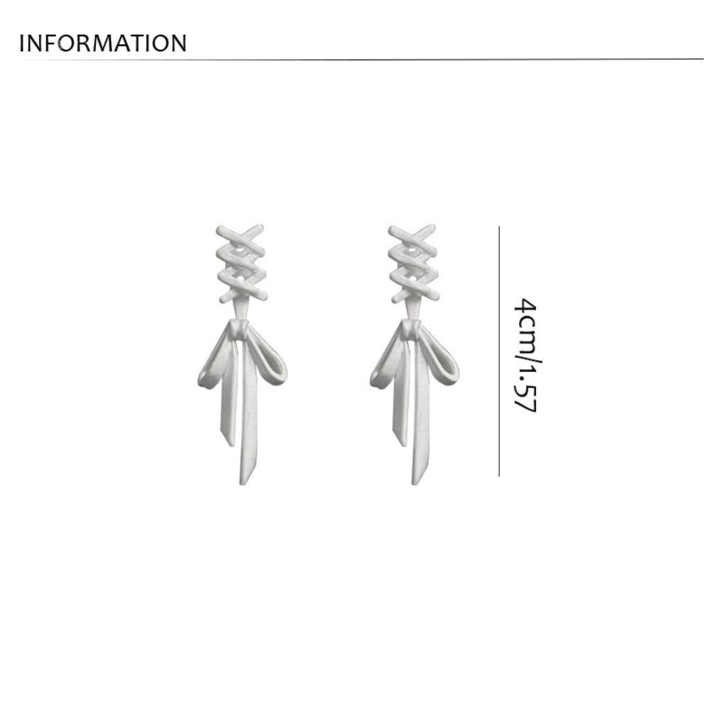 Khuyên Vành Tai y2k Thắt Nơ Phong Cách vintage Hàn Quốc Cho Nữ