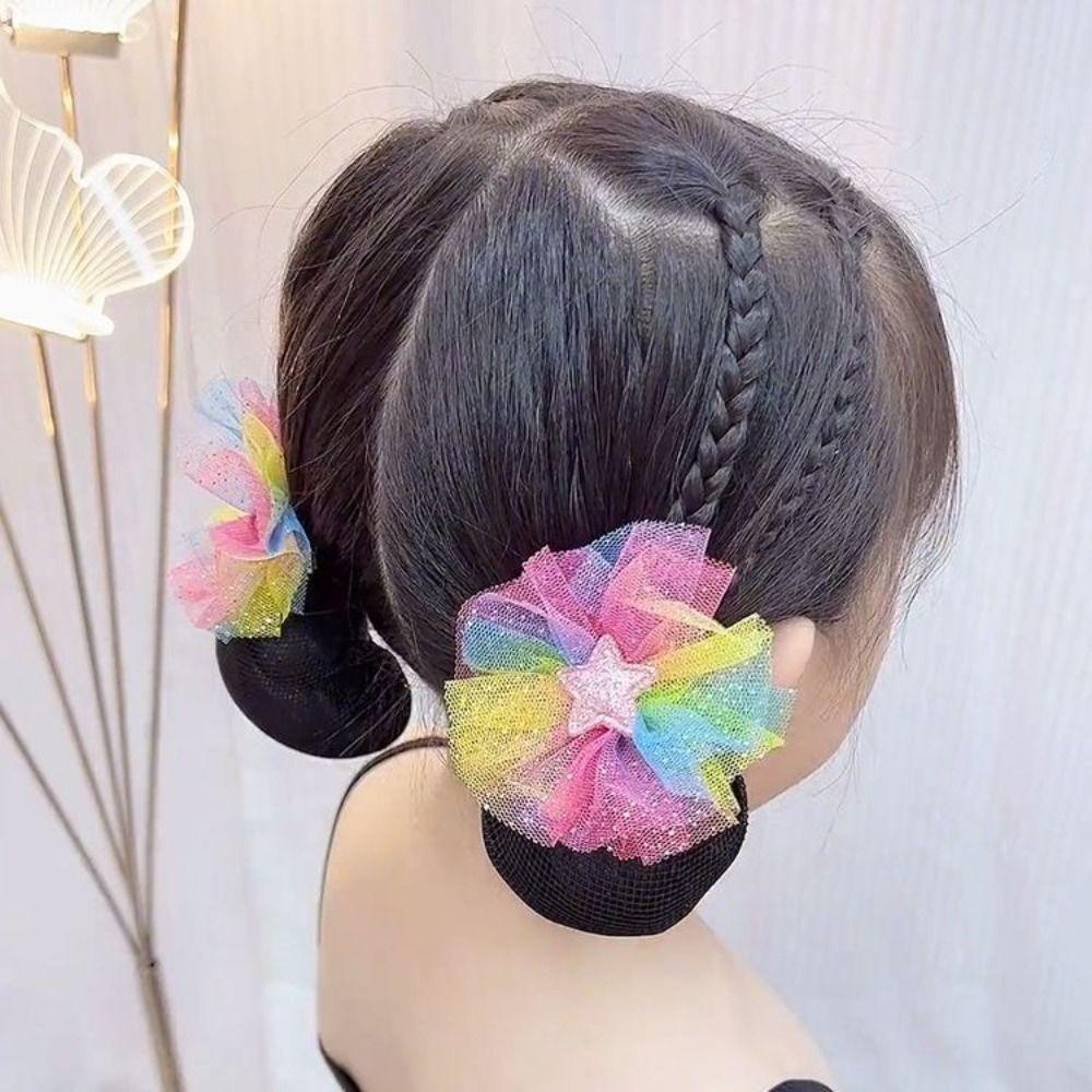 Hejiu Kẹp Tóc Lưới Nhiều Màu Sắc Kiểu Công Chúa Dễ Thương