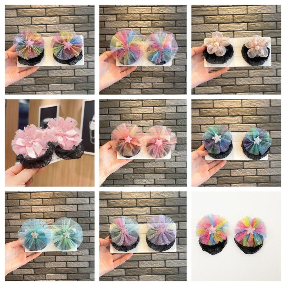 Hejiu Kẹp Tóc Lưới Nhiều Màu Sắc Kiểu Công Chúa Dễ Thương