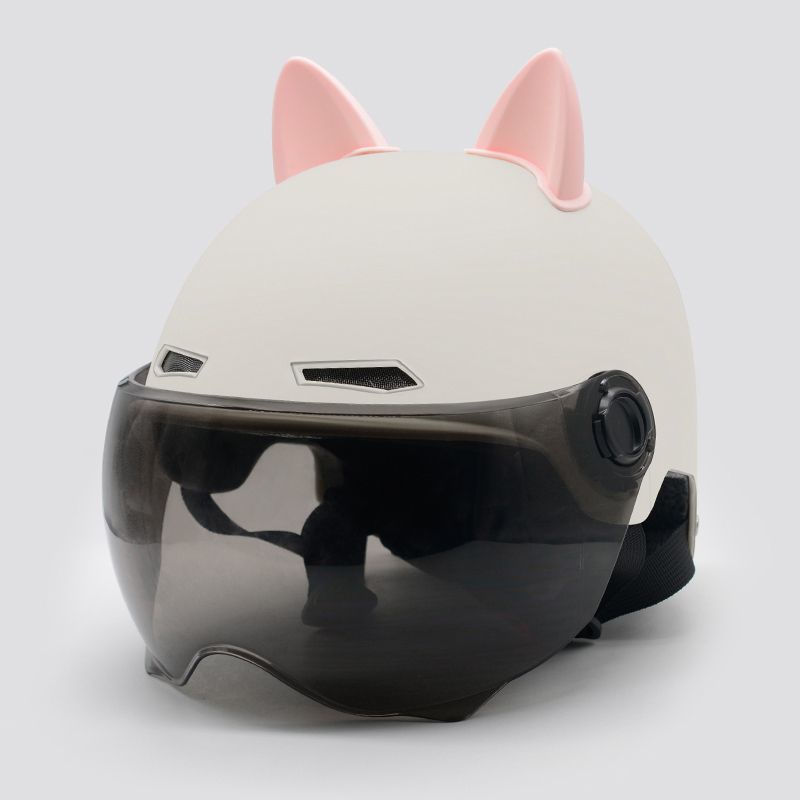 Mũ Bảo Hiểm Điện Hình Tai Mèo Dễ Thương Che Nắng Thời Trang Mùa Hè Cho Bạn Gái