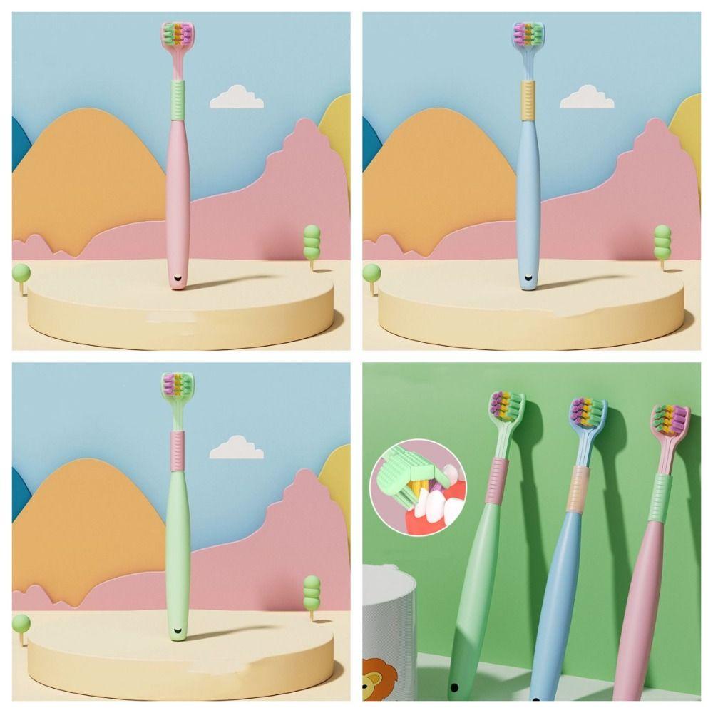 Dalton Bàn Chải Đánh Răng Ba Mặt Xoay 360 Độ Làm Sạch Răng Miệng Cho Bé