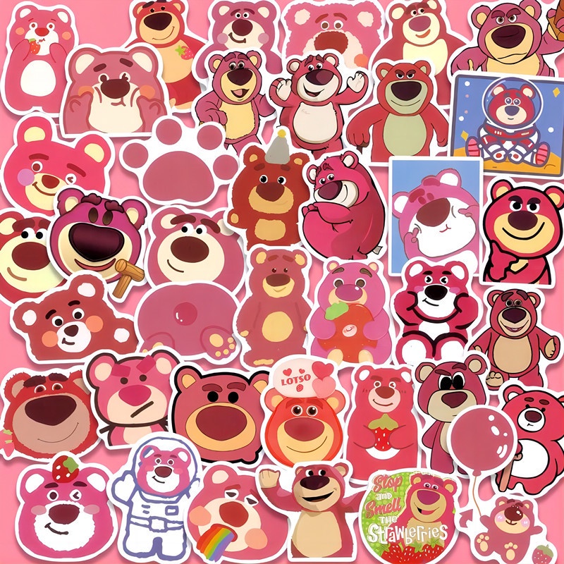 Nhãn dán Sanrio đáng yêu sticker gấu dâu tây nhãn dán không thấm nước mô hình hoạt hình
