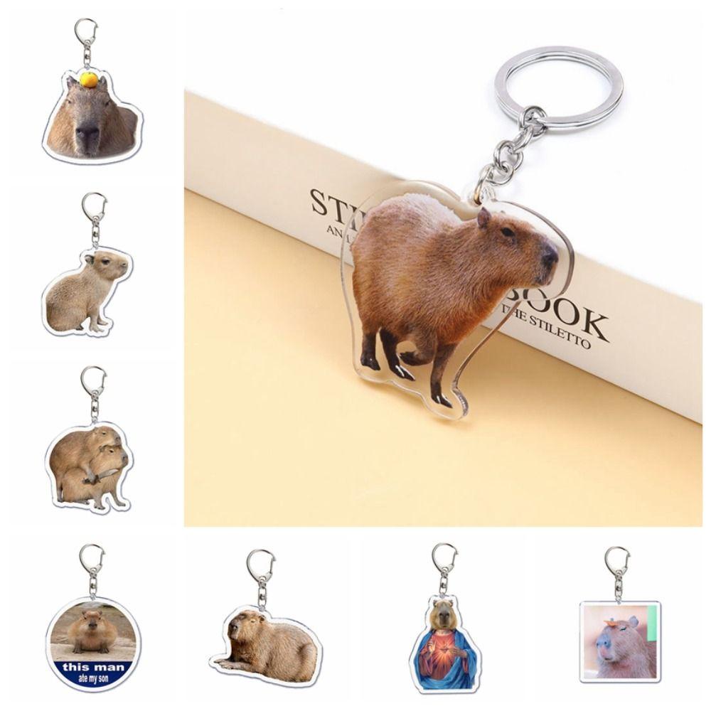 Quinton capybara Móc Chìa Khóa Bằng Nhựa acrylic Hình Động Vật Hoạt Hình Dễ Thương Làm Quà Tặng Cho Bạn Gái