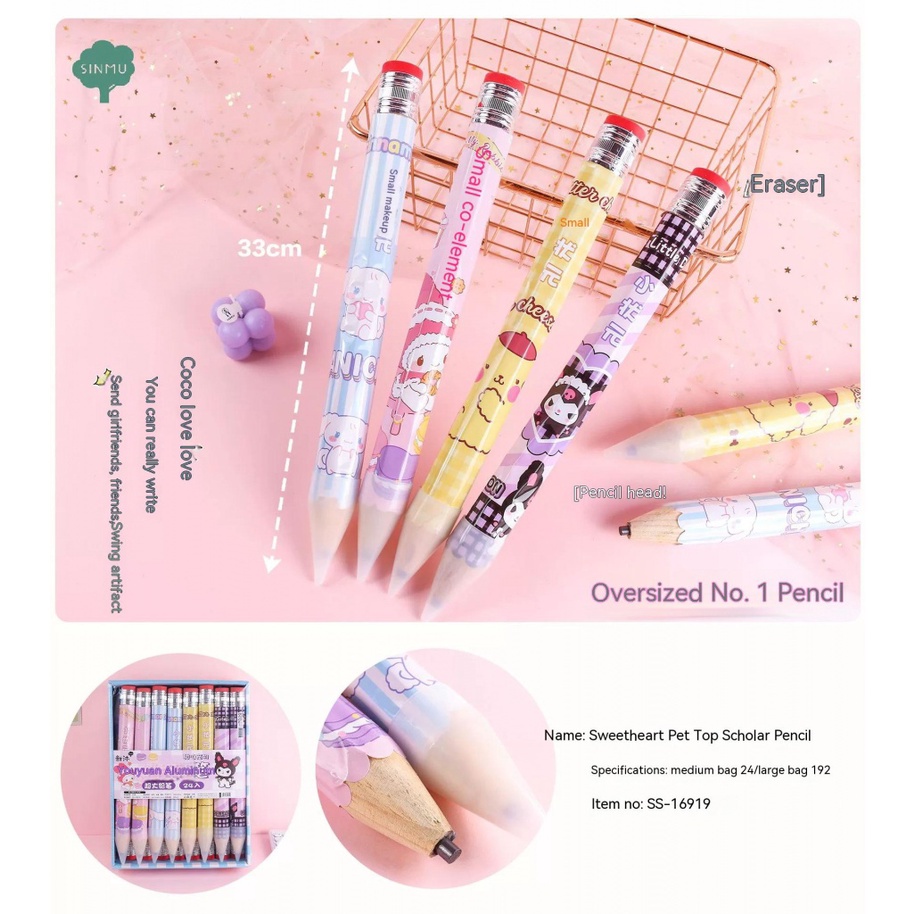 Bút Chì Cỡ Lớn In Họa Tiết Hoạt Hình Dễ ThươngJD CO TH