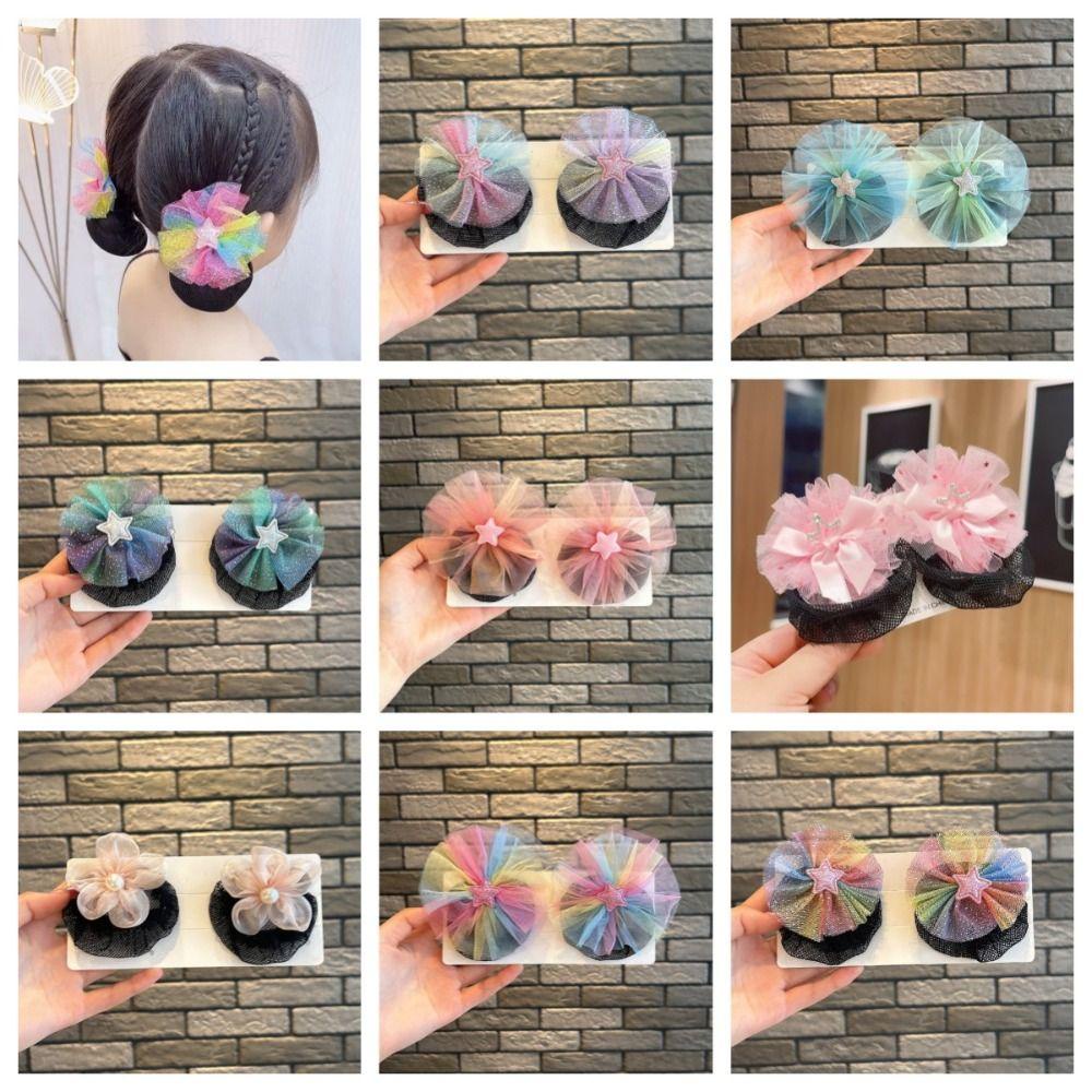 Hejiu Kẹp Tóc Lưới Nhiều Màu Sắc Kiểu Công Chúa Dễ Thương