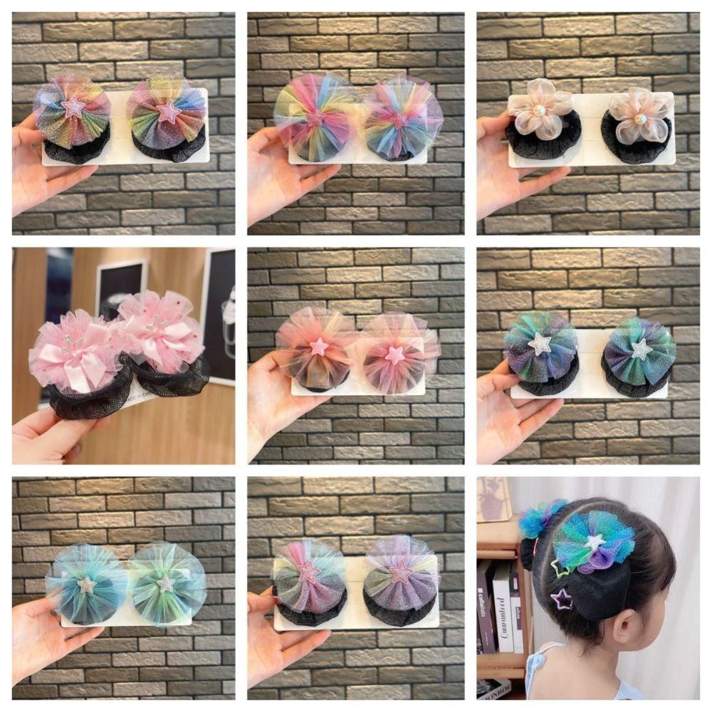 Hejiu Kẹp Tóc Lưới Nhiều Màu Sắc Kiểu Công Chúa Dễ Thương