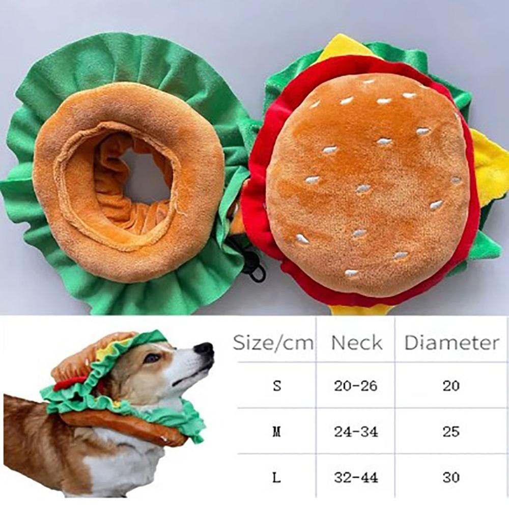 Mũ Trùm Đầu Bằng polyester Hình Hamburger Chó Mèo Dễ Thương