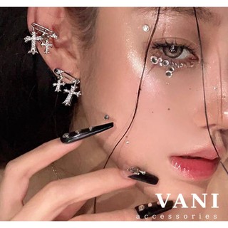 Khuyên Tai Chrome Hreats Hình Thánh Giá Ghim Băng - Vani Store - TS000954