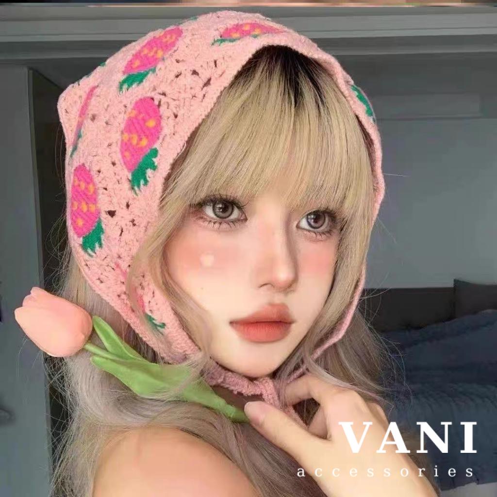 Băng Đô Khăn Đội Đầu Bandana Tam Giác Móc Len Nhiều Họa Tiết Summer - Vani Store - PKTT0050