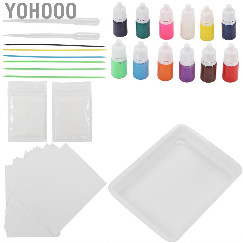 Yohooo Water Art Paint Set  Marbling Kit Safe Reliable DIY Painting for Party Game School Activities