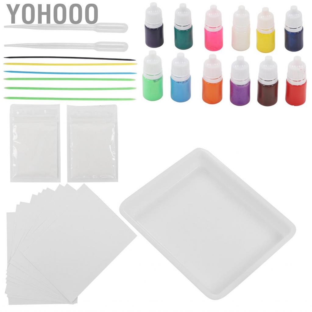 Yohooo Water Art Paint Set  Marbling Kit Safe Reliable DIY Painting for Party Game School Activities