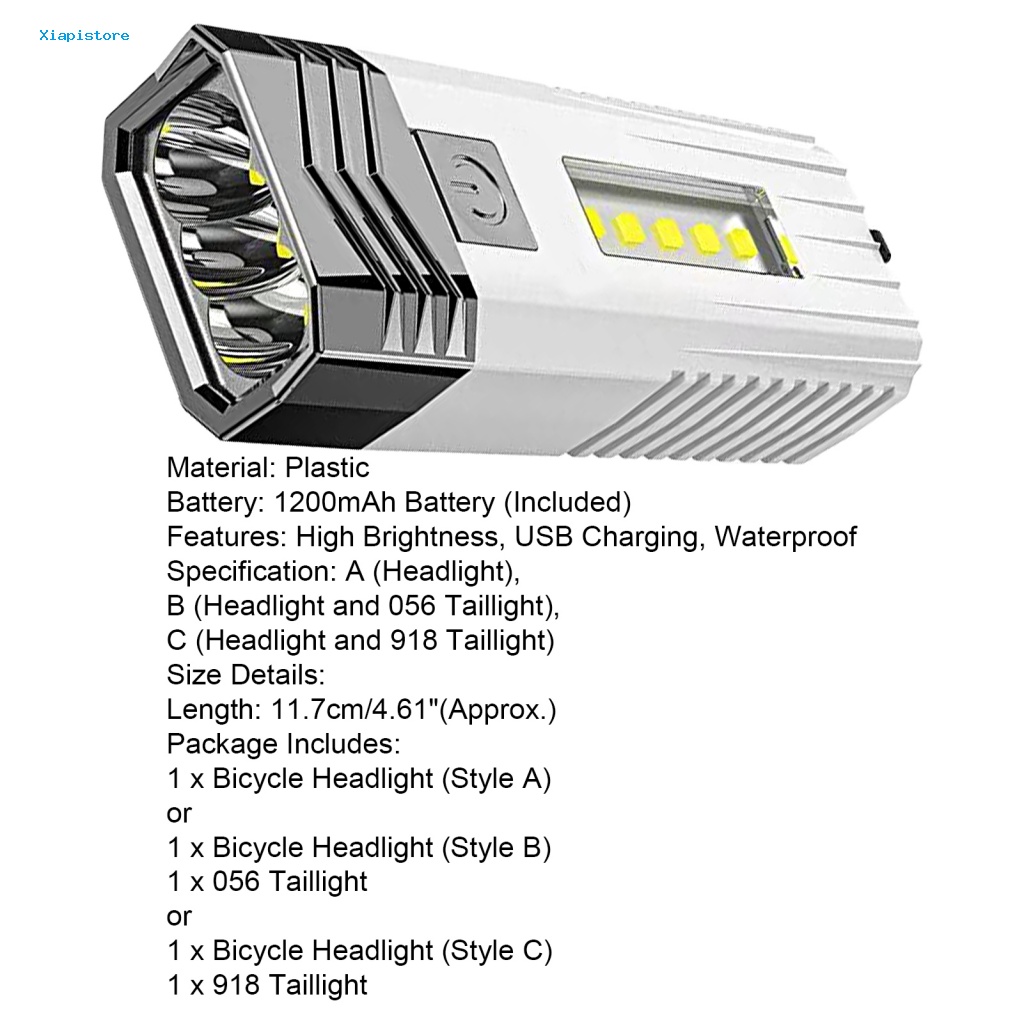 Đèn Pha Cảnh Báo An Toàn Siêu Sáng Bằng Nhựa Gắn Đuôi Xe Đạp Dễ Lắp Đặt