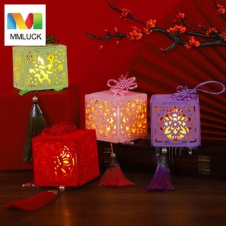 Lồng đèn trung thu MMULCK thủ công có đèn led phong cách Trung Hoa trang trí lễ hội may mắn