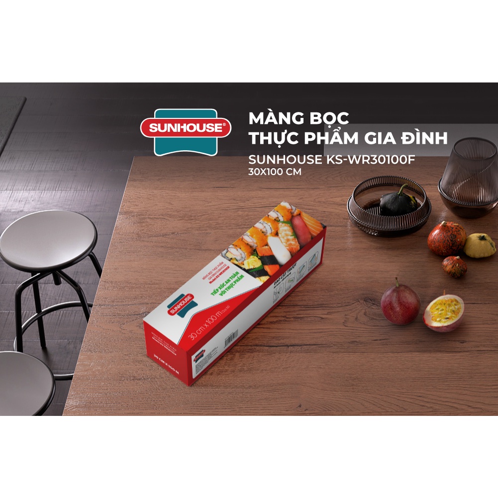 Màng bọc thực phẩm gia đình SUNHOUSE KS-WR30100F