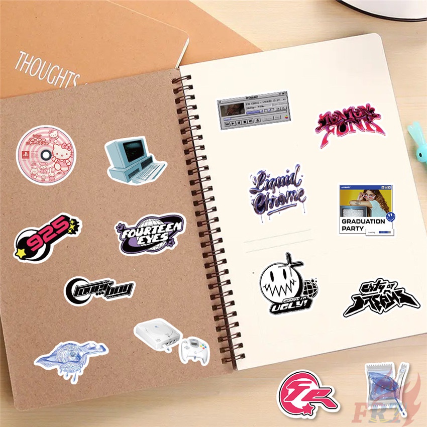 ❉ Y2k. Jdm harajuku girls series 01 Nhãn Dán ❉ Bộ 50 Miếng Dán Chống Thấm Nước Thời Trang Tự Làm