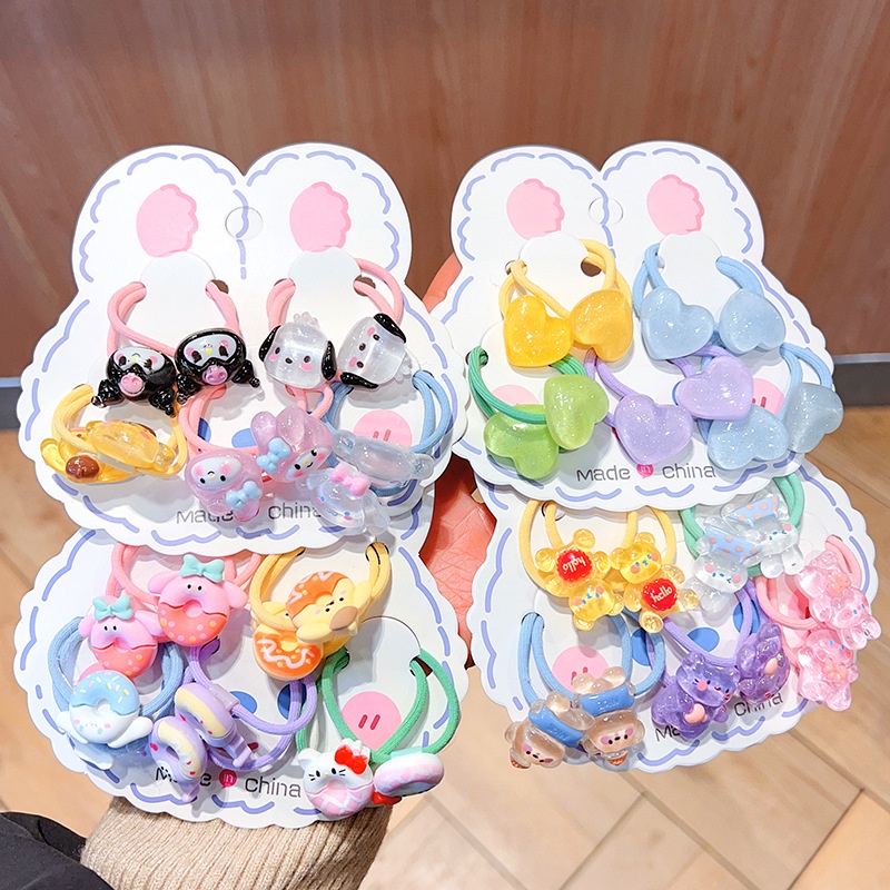 Bộ 10 Dây Cột Tóc sanrio Dễ Thương c01