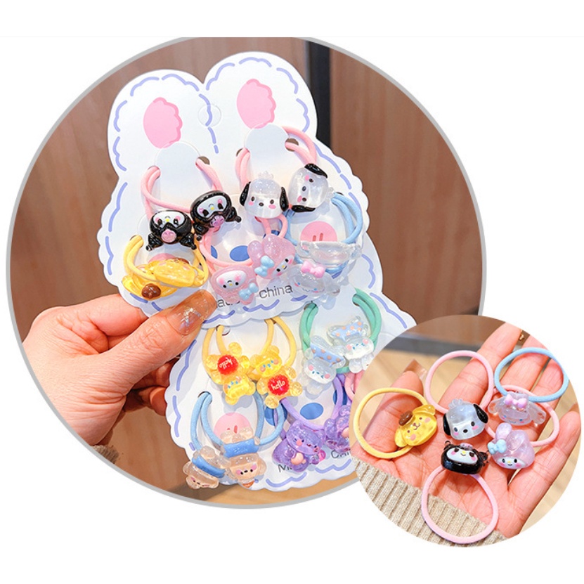 Bộ 10 Dây Cột Tóc sanrio Dễ Thương c01