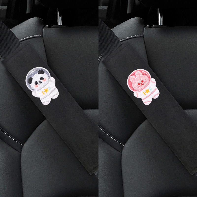 Đệm Bọc Dây Đai An Toàn Xe Hơi Chống Trượt Họa Tiết Hoạt Hình Dễ Thương