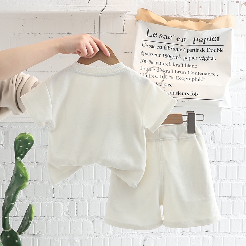 Bộ Quần Áo Gồm 2 Món Áo Thun cotton Mùa Hè Và Quần Ngắn Dành Cho Trẻ Em
