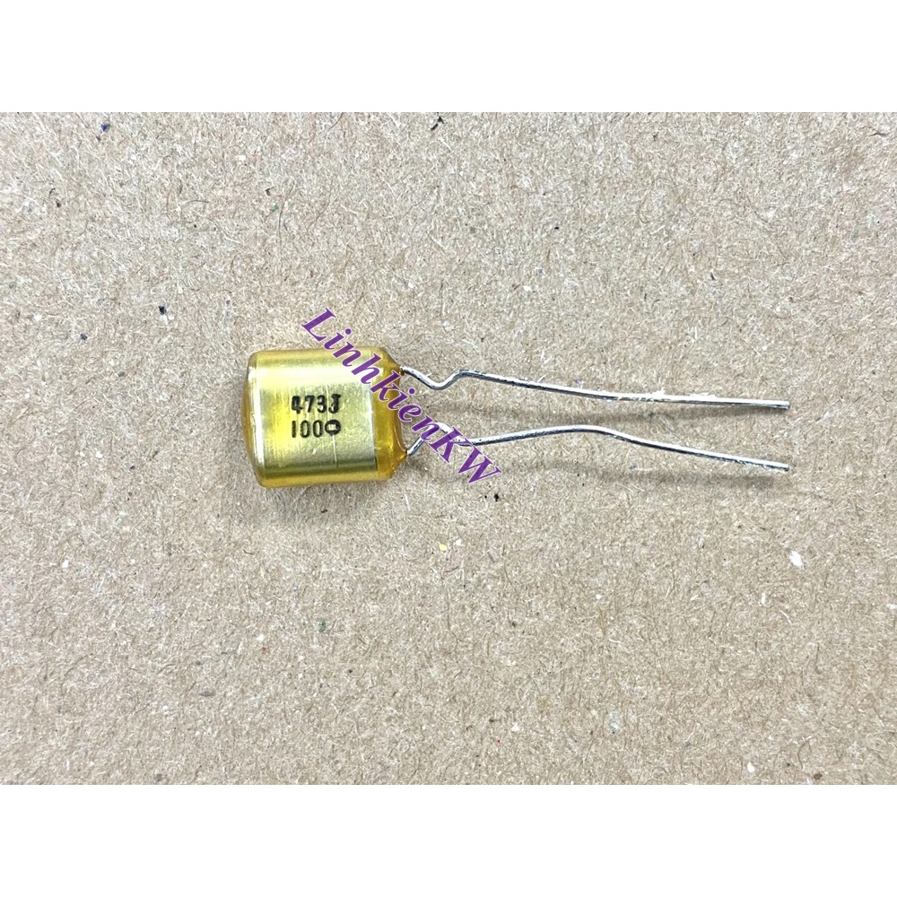 10 cái Tụ 473j vàng mới chính Hãng  ( đường phao mg sanyo )