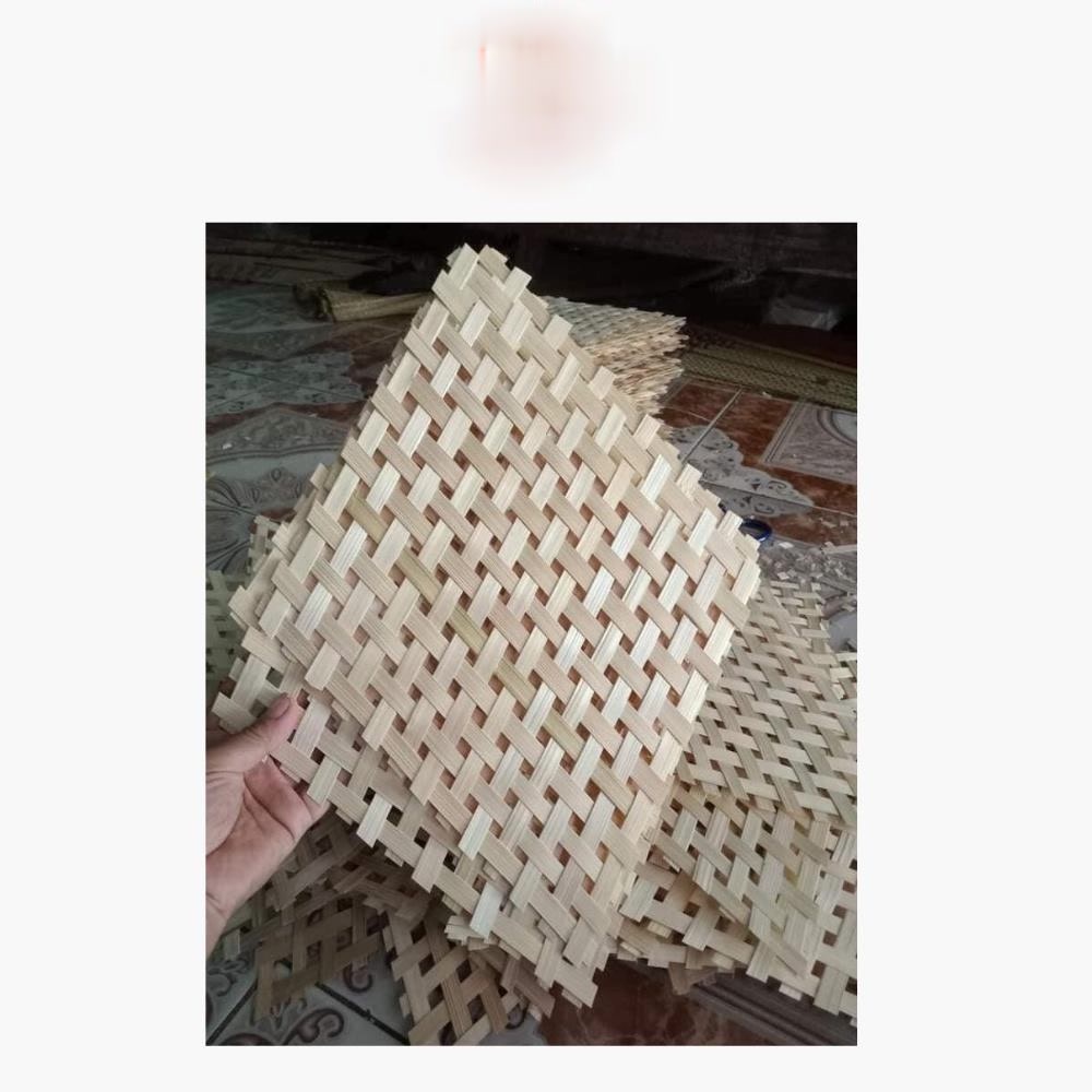 Mẹt tre, tấm tre đan vuông decor trang trí tết, góc mầm non, vỉ tre, phên tre