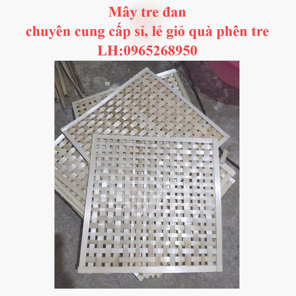 Mẹt tre, tấm tre đan vuông decor trang trí tết, góc mầm non, vỉ tre, phên tre