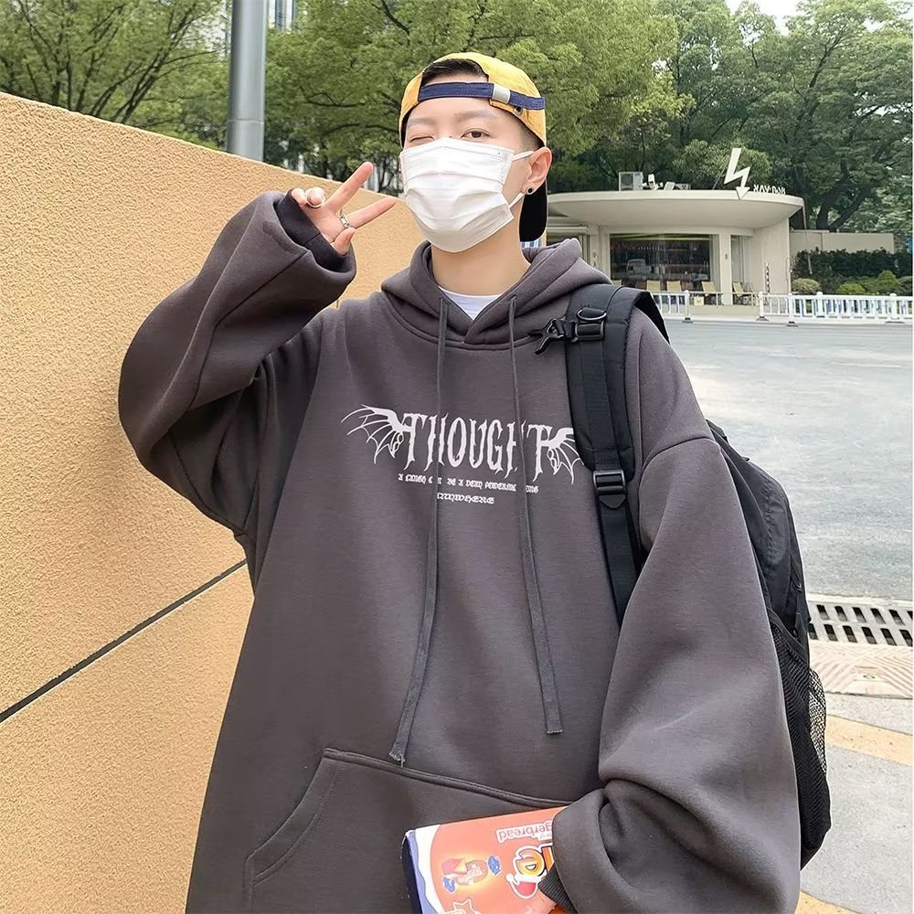 Áo hoodie Nhung Dày Tay Dài oversize m-5xl 90kg In Họa Tiết Hoa Hồng Thời Trang Cho Cặp Đôi