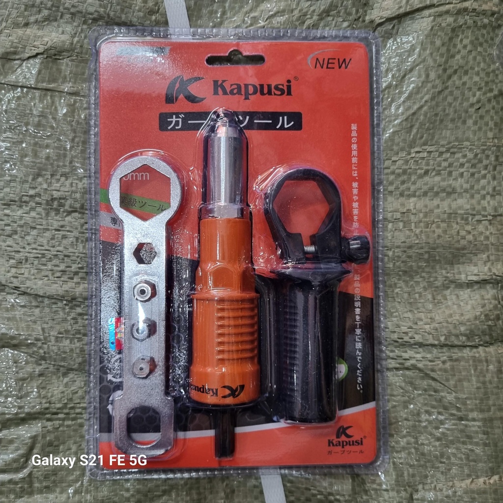 Đầu Rút Đinh Tán Nhôm Rive Gắn Máy Khoan K-6798.Kapusi Nhật. Đầu Chuyển Đổi Máy Khoa