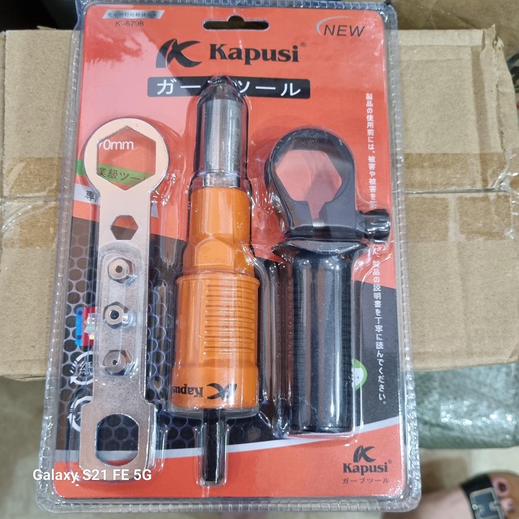 Đầu Rút Đinh Tán Nhôm Rive Gắn Máy Khoan K-6798.Kapusi Nhật. Đầu Chuyển Đổi Máy Khoa