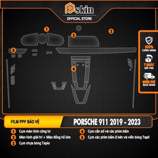 Dán PPF trong suốt bảo vệ nội thất xe Porsche 911 2019-2023 