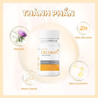 Viên uống Decumar Advanced (ngừa mụn, sáng da) (Lọ 30 viên)