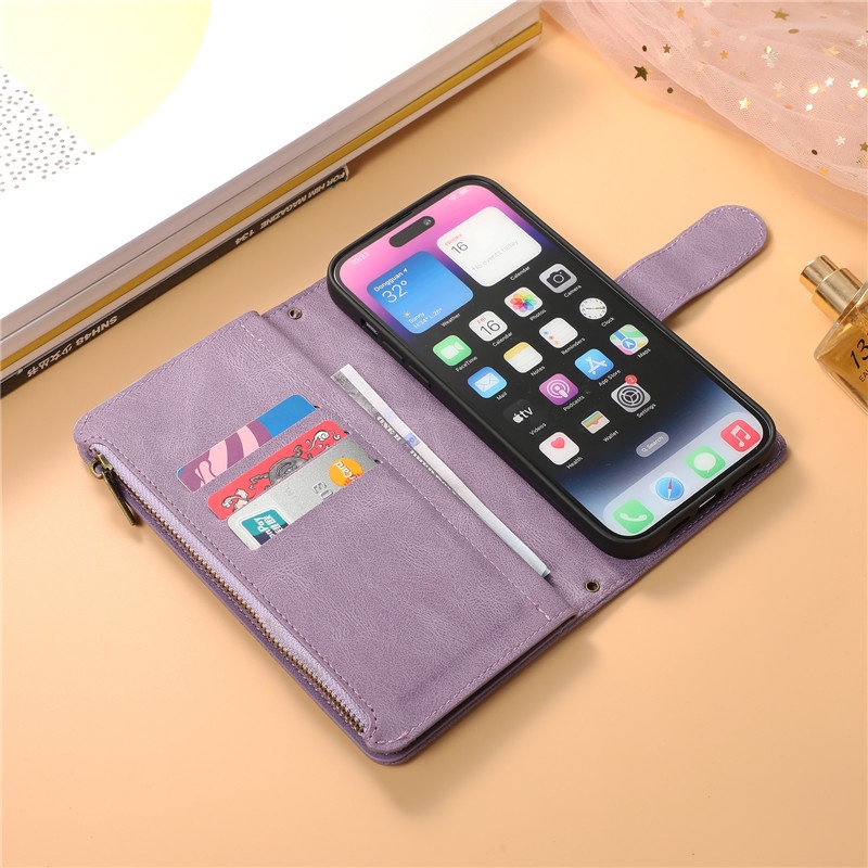 Bao Da Điện Thoại Nắp Lật Kèm Ngăn Đựng Thẻ Đính Kim Cương Cho a98 reno 10 pro realme11 a1 f23 a96 realme c55 Vỏ