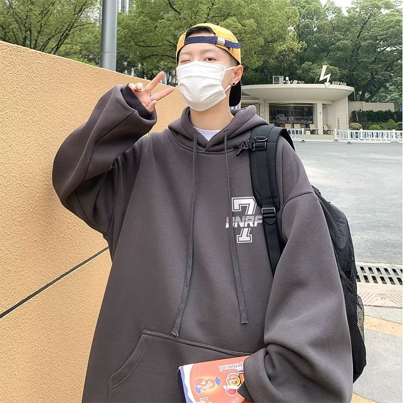 Áo hoodie Kaki Số 7 size m-5xl In Chữ Thời Trang Cho Nam Nữ