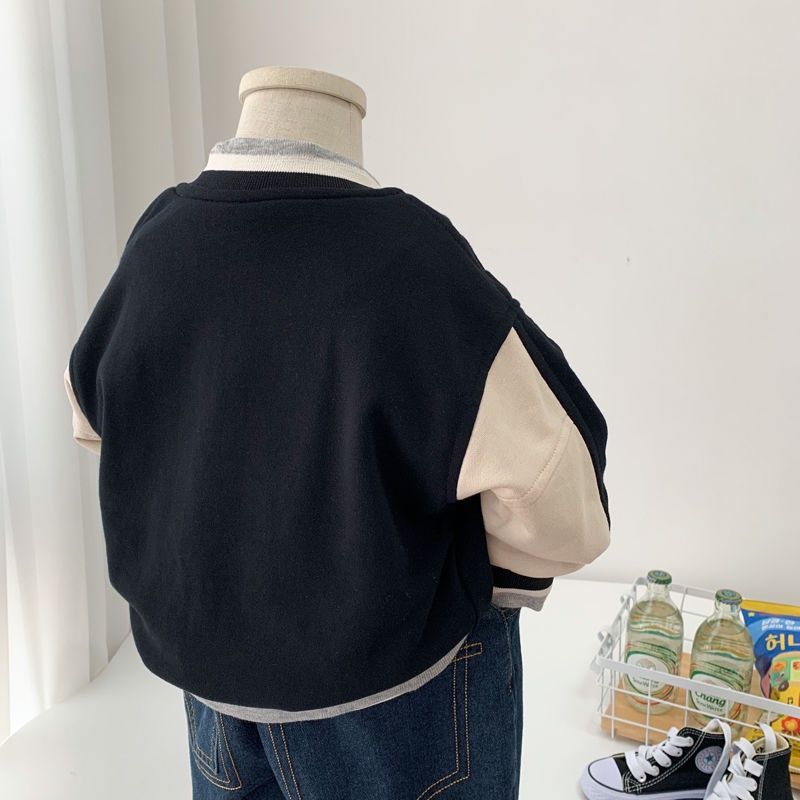 Áo Khoác Bóng Chày Phong Cách Hàn Quốc Thời Trang Xuân Thu Mới Cho Bé Trai