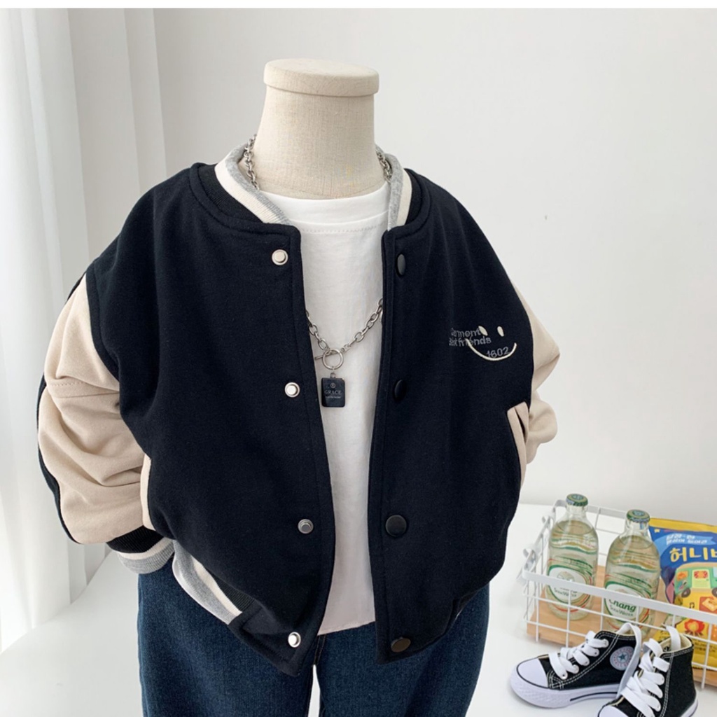 Áo Khoác Bóng Chày Phong Cách Hàn Quốc Thời Trang Xuân Thu Mới Cho Bé Trai
