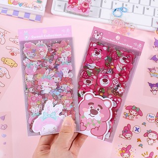 Sanrio bộ 10 tấm sticker trong suốt bằng pvc chống thấm nước