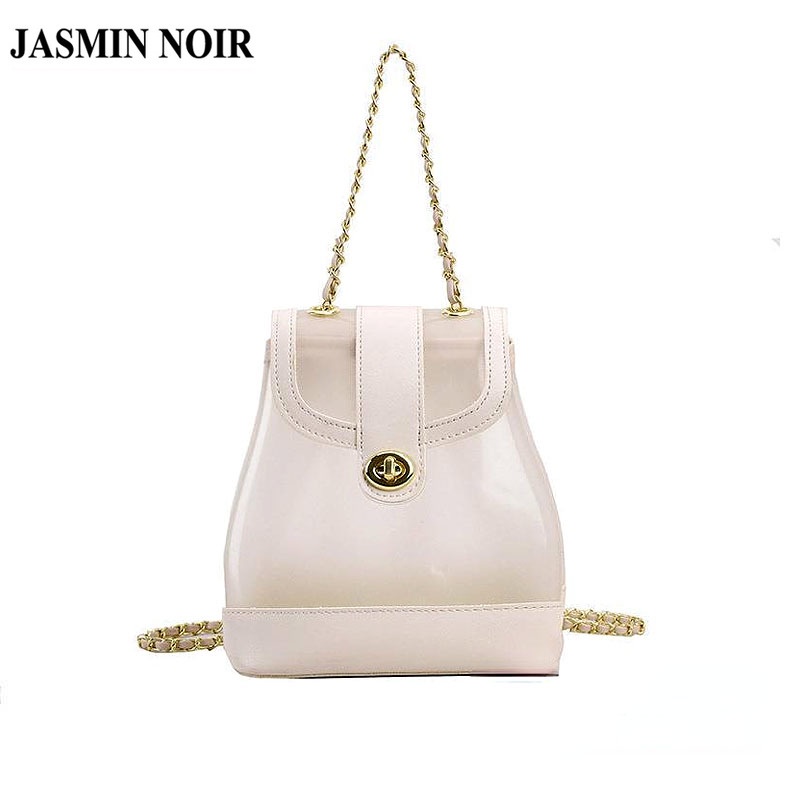 Jasmin noir Ba Lô Da pu Trong Suốt Phối Màu Độc Đáo Thời Trang Cho Nữ