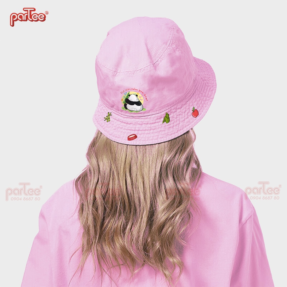 Pandabiz | Mũ Nón Bucket Cotton Gấu Trúc Panda Fubao Hoa Hoa Manh Lan Tam Tái Tử Thất Tử Quốc Bảo Parteeshopvn