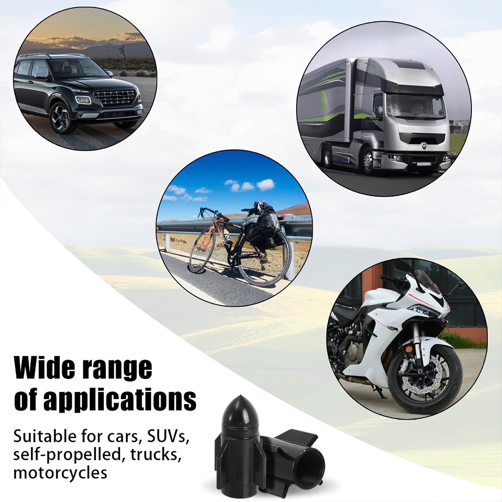 Nắp Van Bánh Xe Hơi / Xe Máy / Xe Đạp / Xe Đạp Hình Đầu Tên Lửa Bằng Hợp Kim Nhôm Chống Bụi
