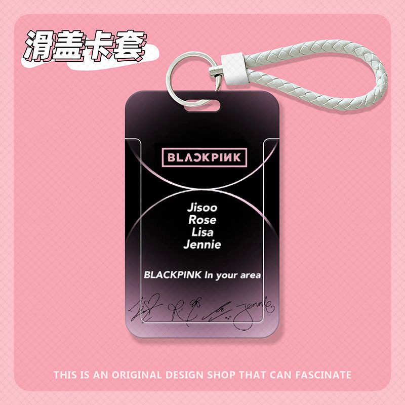 Hộp Đựng Thẻ id / Thẻ id / Thực Phẩm Họa Tiết graffiti blackpink merchandise