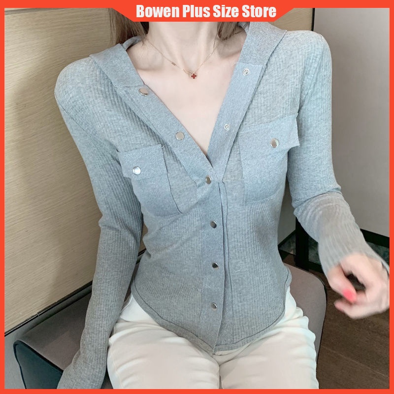 Áo Khoác cardigan Ngắn Có Mũ Trùm Màu Trơn Cỡ m-4xl Thời Trang Thu Đông Cho Nữ 40-100kg