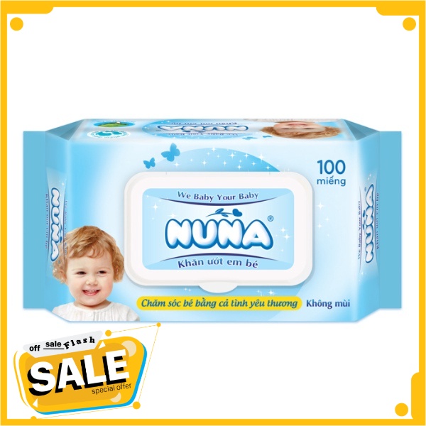 Gói khăn ướt Nuna loại 100 tờ