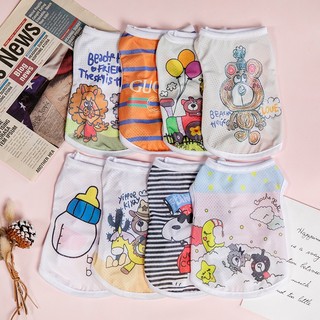 Áo Thun Ba Lỗ Bằng Vải cotton Mỏng In Hình Chó corgi pug Dành Cho Chó Cưng