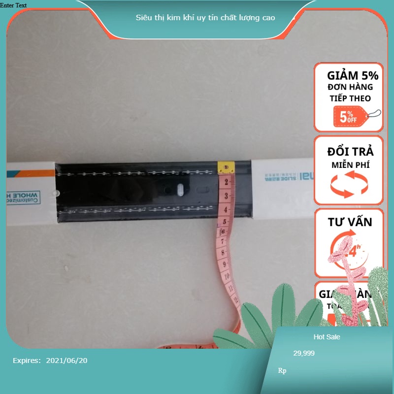 Ray trượt ngăn kéo, ray tủ 3 tầng đủ kích cỡ   màu ngẫu nhiên