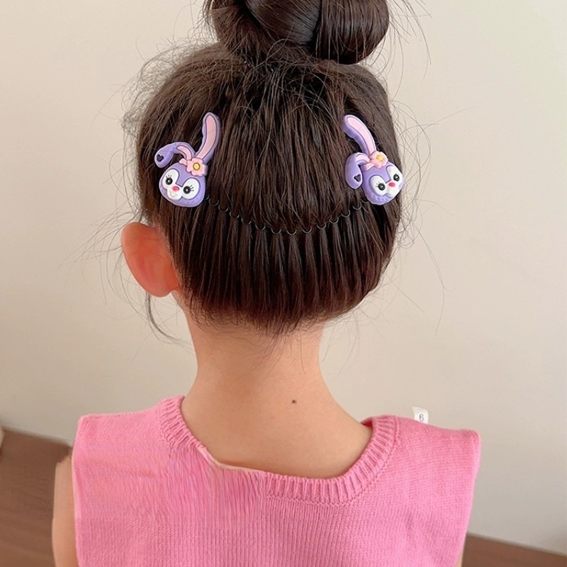 Lược Cài Tóc Vô Hình Họa Tiết Hoạt Hình Dễ Thương Cho Bé