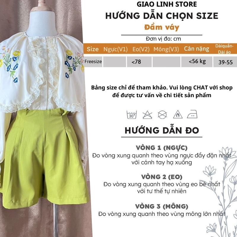 Set áo sơ mi tiểu thư  cổ bèo thêu hoa tay dài nút gài mix quần short lưng thun